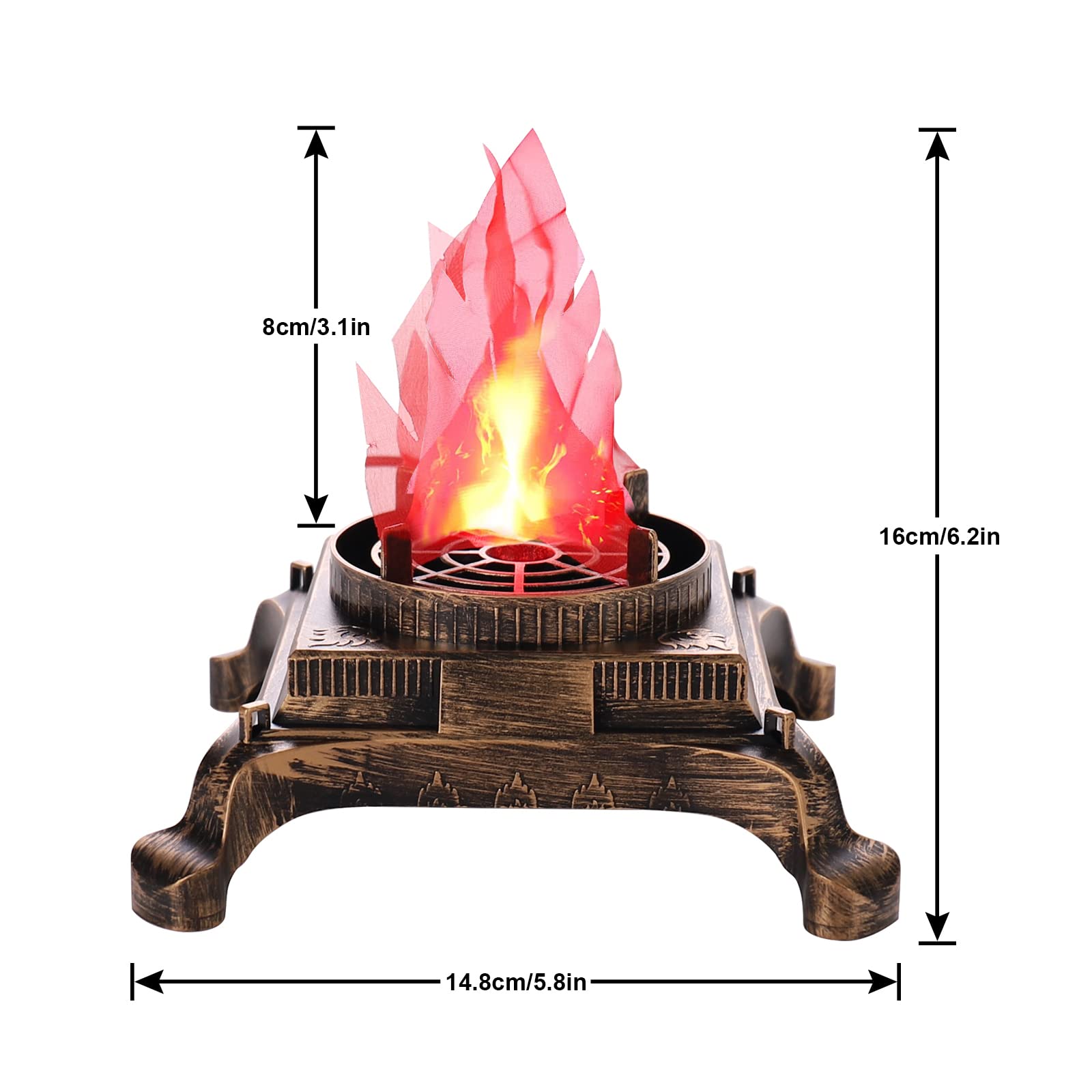 Amazon.com: GULI Halloween 3W Prop LED Fake Fire Flame Effect Lamp